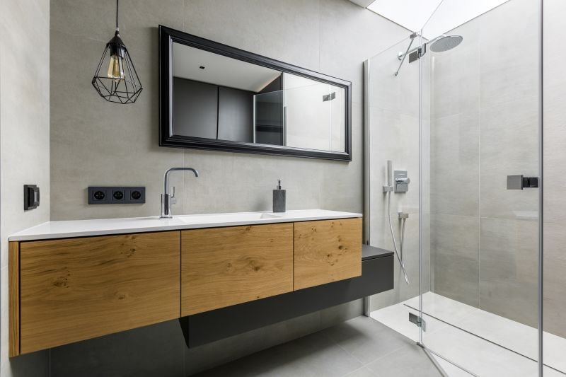 Floating Vanities with Shower Views